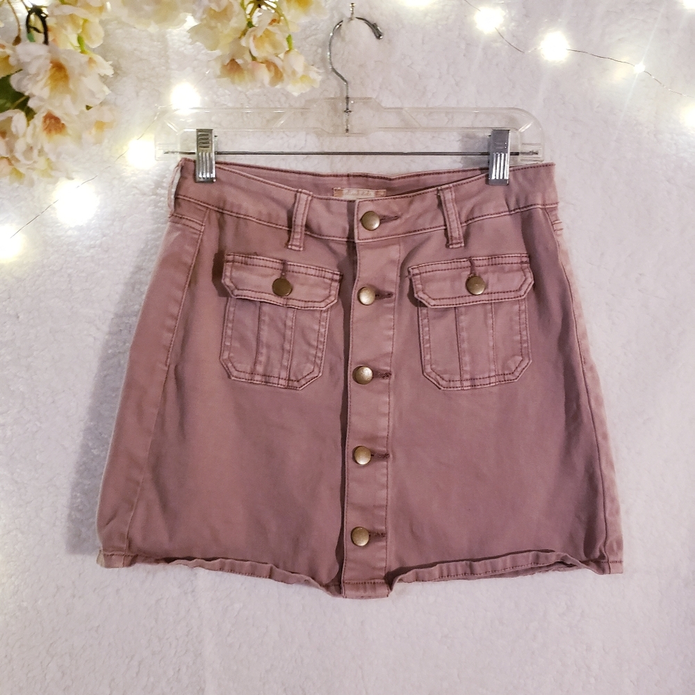 Altar'd State Mauve Jean Skirt